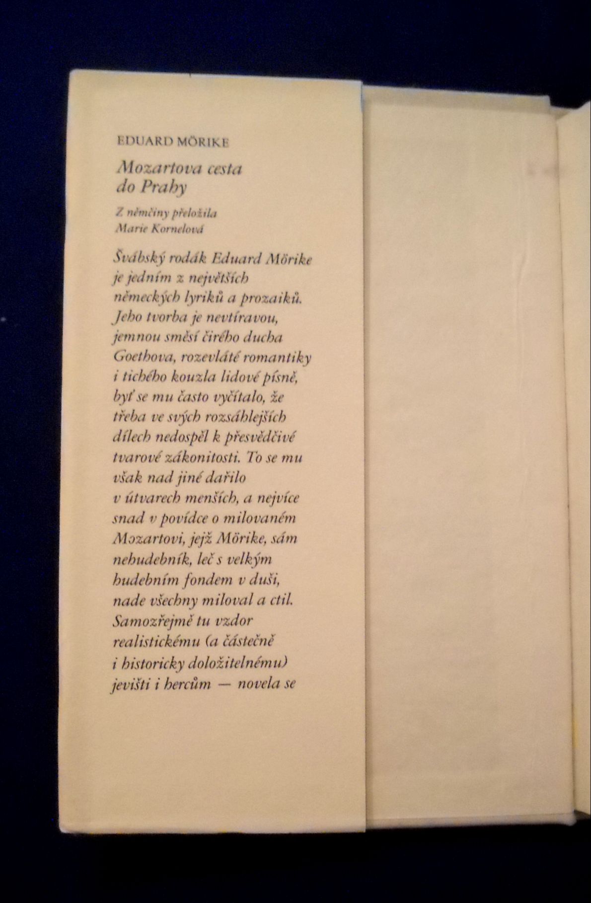 Eduard Mőrike - Mozartova cesta do Prahy - 1977