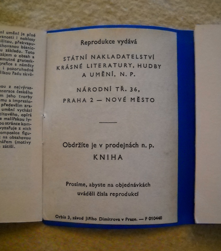 Malý katalog reprodukcí - SNKLHU 1959