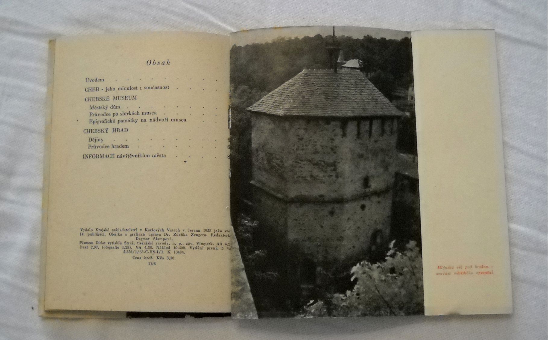 Stanislav Babický - Cheb - museum a hrad - 1958