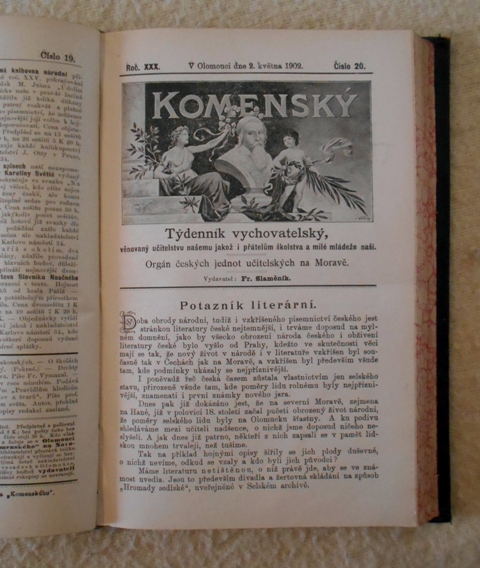 Časopis Komenský Příloha Komenského ročník XXX. rok 1902