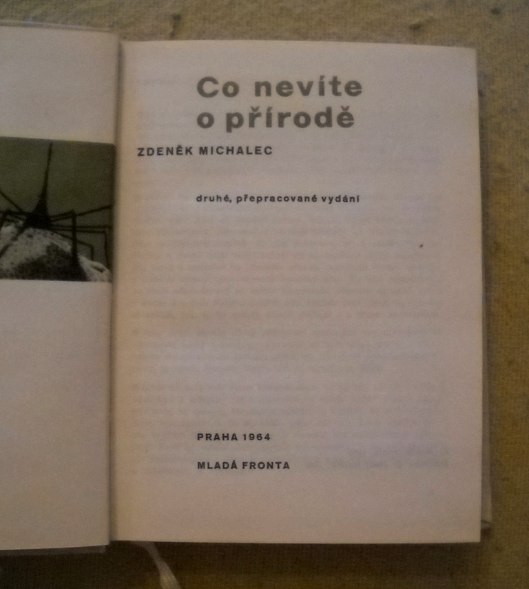 Ing. Zdeněk Michalec - Co nevíte o přírodě - Mf 1964