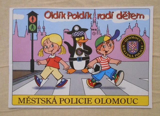 Propagační edukační omalovánky Oldík Poldík radí dětem - Městská policie Olomouc