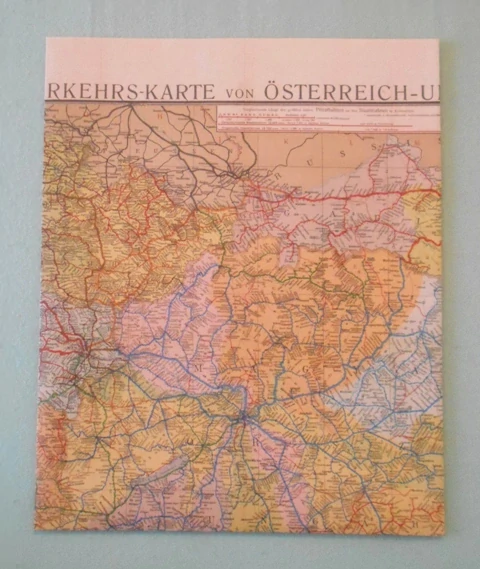 Replika mapa Železniční mapy Rakousko-Uherska z let 1877 a 1906