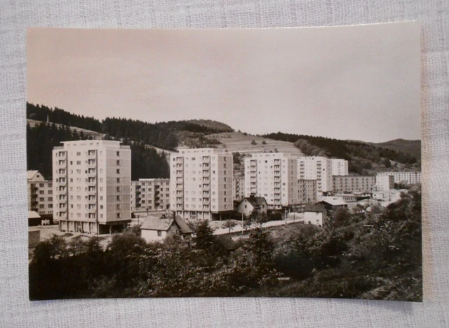 Pohlednice Vsetín Sídliště LUH v údolí Jasenice - černobílá nepoužitá