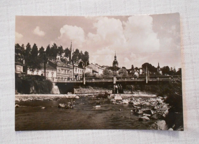 Pohlednice Vsetín Pohled na Horní město - černobílá nepoužitá