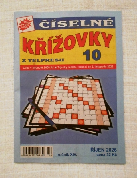 Číselné křížovky z Telpresu rok 2026 číslo 10