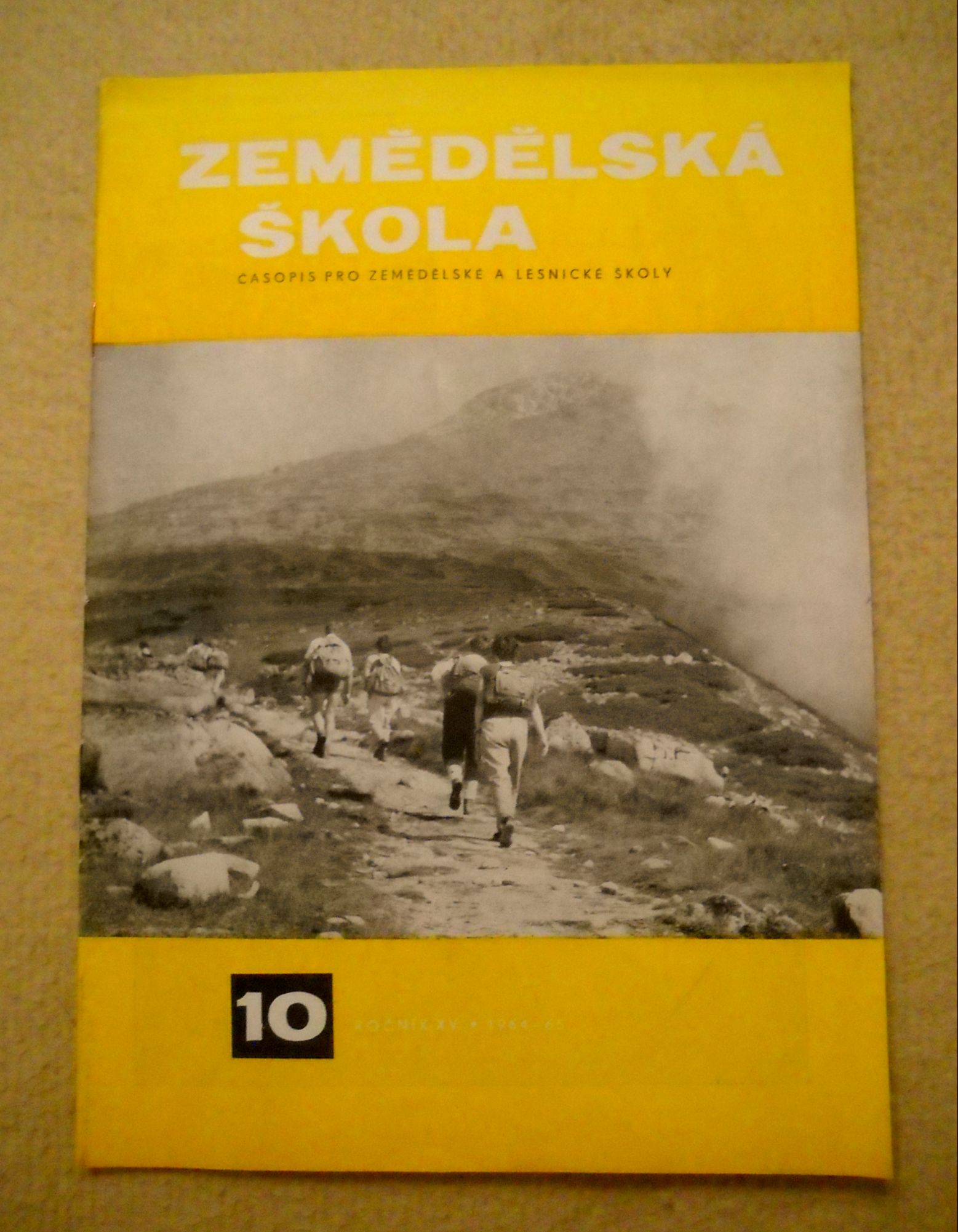 Časopis Zemědělská škola rok 1964 - 65 číslo 10