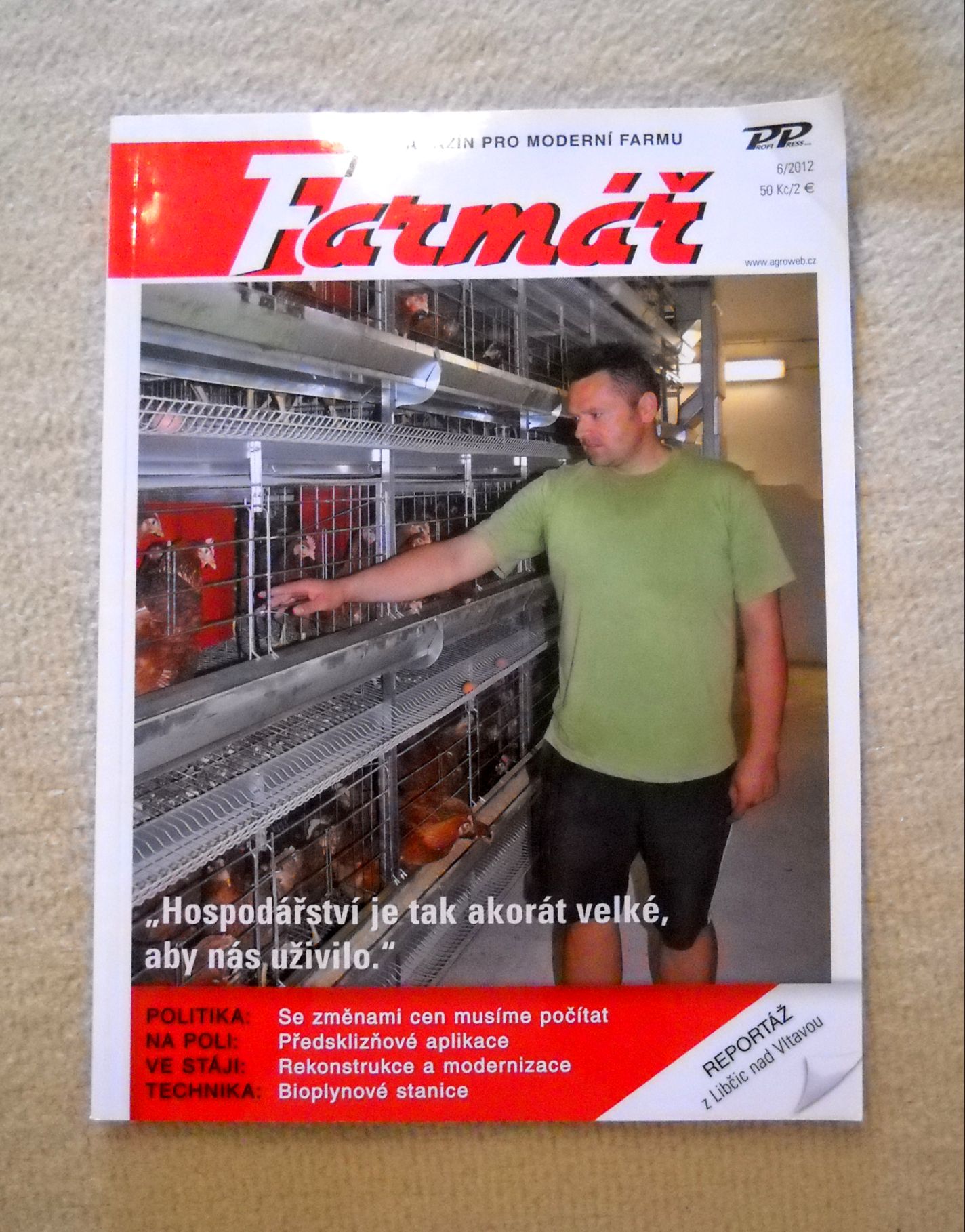 Časopis Farmář číslo 6 ročník 2012