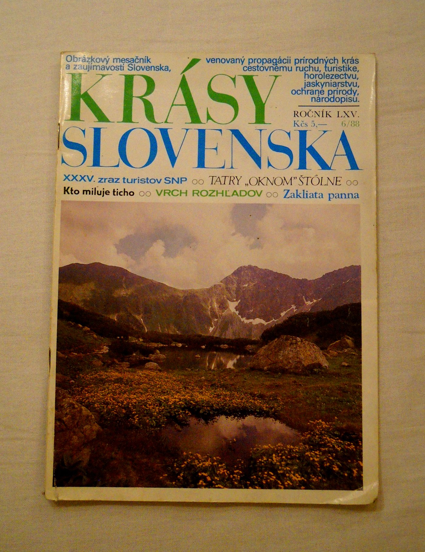 Časopis Krásy Slovenska číslo 6 rok 1988