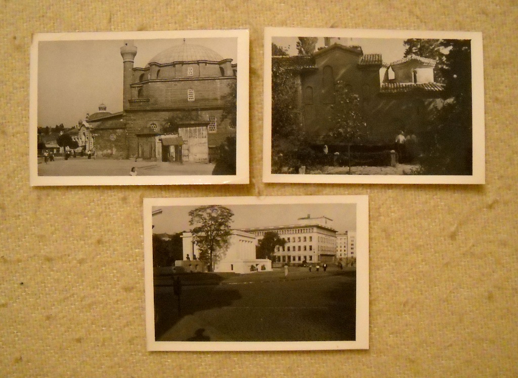 Dobová místopisná fotografie Sofia - srpen 1956 3 kusy