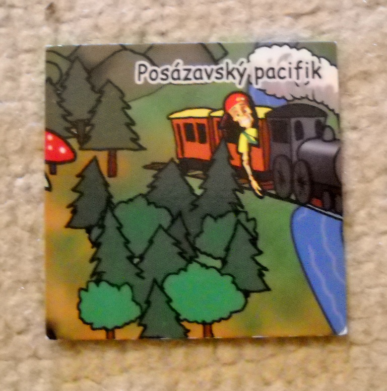 Sběratelská magnetka řada Kostíci kreslená mapa - Posázavský pacifik