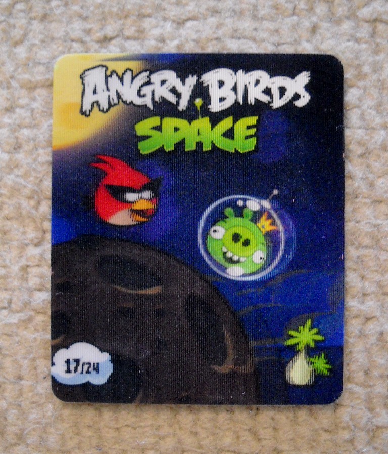 Sběratelská 3D kartička Angry Birds číslo 17/24 Space