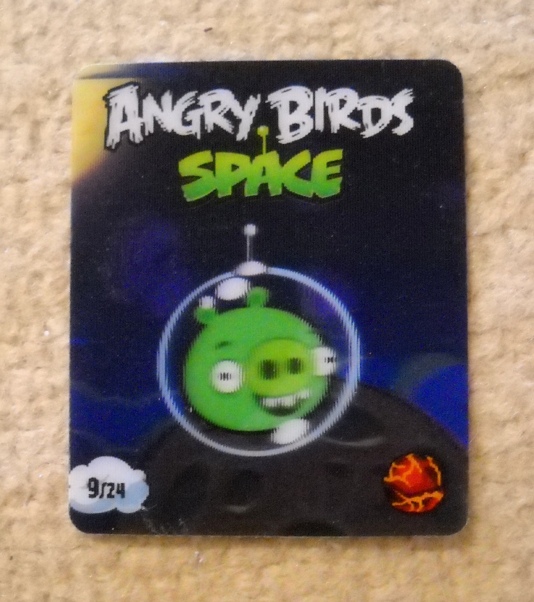 Sběratelská 3D kartička Angry Birds číslo 9/24 Space