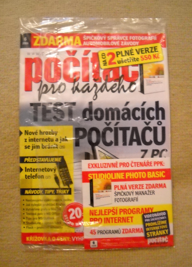 Časopis Počítač pro každého číslo 6 rok 2006 NEVYBALENÝ s CD