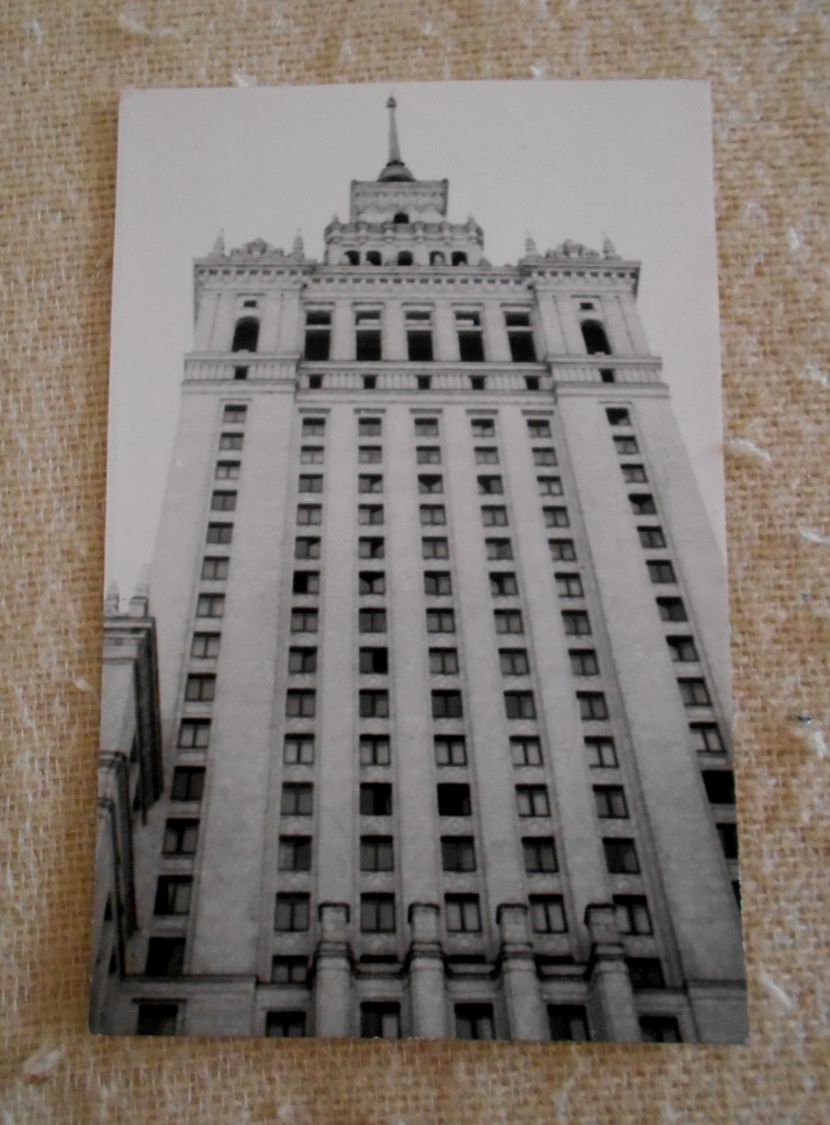 Dobová místopisná fotografie Varšava Palác kultury - září 1960