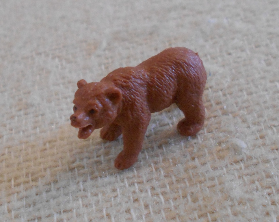 Dětská figurka - medvěd hnědý - 2 cm