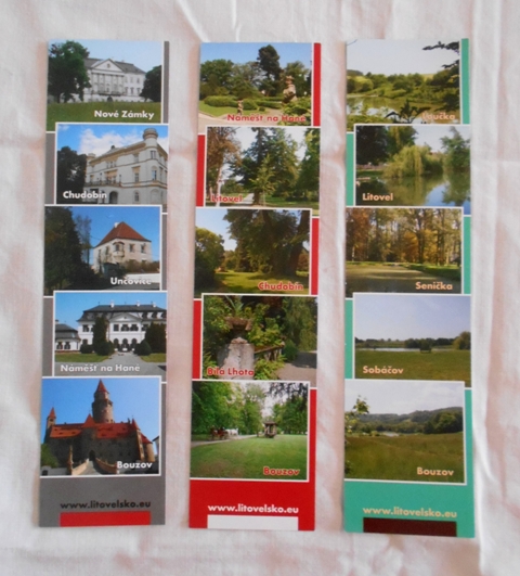 Propagační papírová záložka Mikroregion Litovelsko 3 různé kusy - 2009