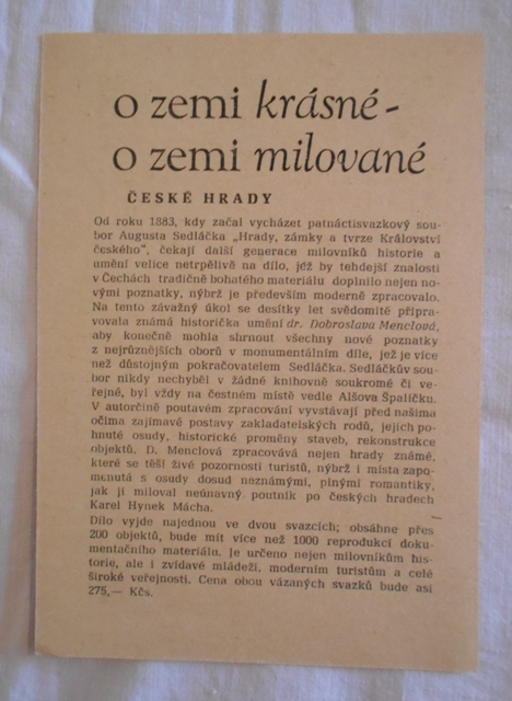 Knižní objednací lístek nakladatelství Odeon z roku 1972