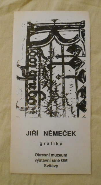 Jiří Němeček grafika - leták Svitavy 1990
