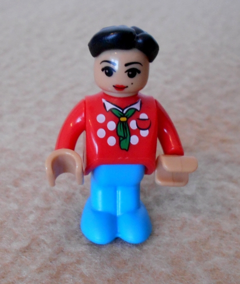 Dětská figurka - panenka s kravatou kloubová - 4,5 cm