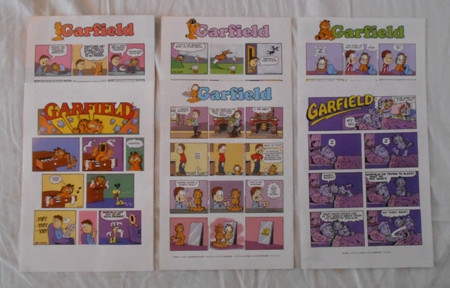 Gate komiks Garfield - 6 vystřižených listů