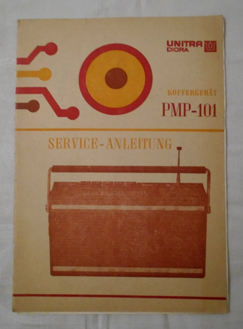 Service-Anleitung Unitra Diora Koffergerät PMP-101 - v německém jazyce