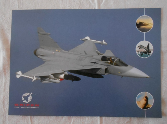 Propagační karta Gripen bojový letoun 4. generace - 1997