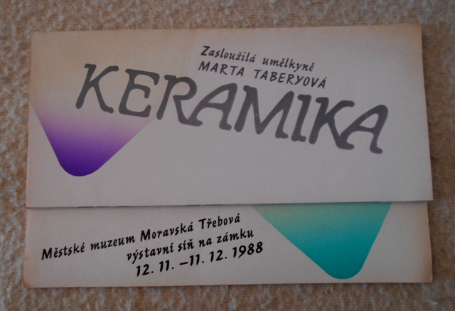 Marta Taberyová Keramika - Moravská Třebová 1988