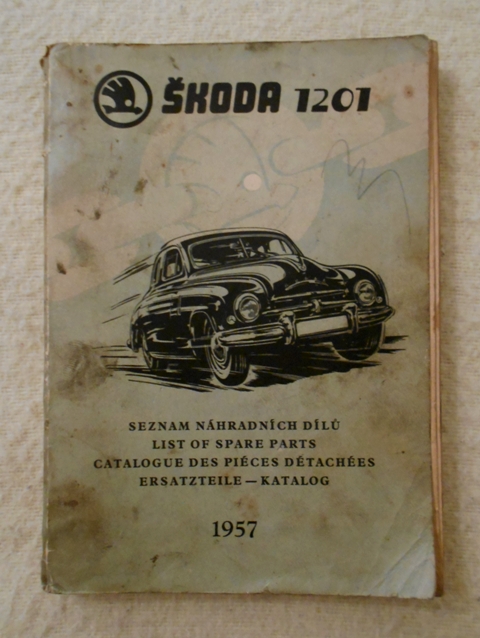 Škoda 1201 seznam náhradních dílů - 1957