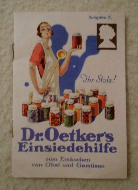 Dr. Oetker´s Einsiedehilfe - Ausgabe E