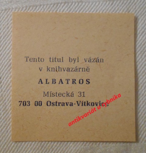 Technický informační lístek knihvazárna Albatros Ostrava