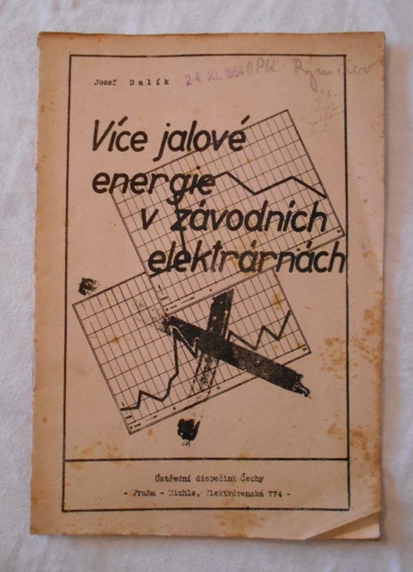 Josef Dalík - Více jalové energie v závodních elektrárnách - 1953