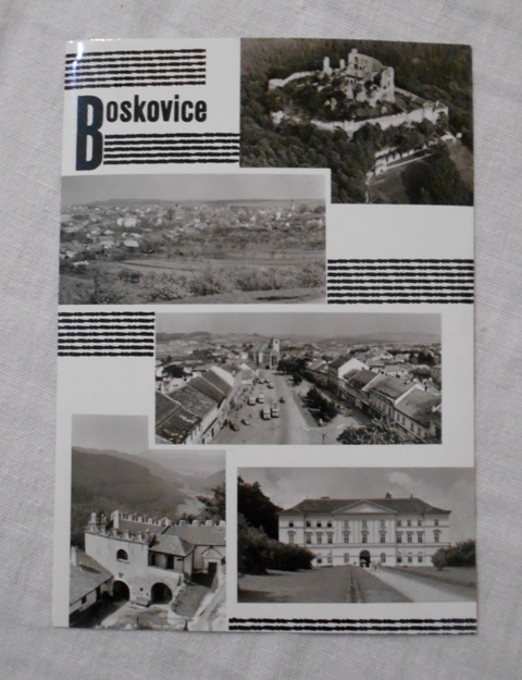 Pohlednice Boskovice - černobílá nepoužitá