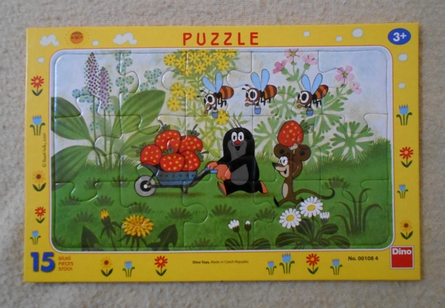 Puzzle - Krteček - Krteček a jahody 15 dílků - Dino Toys 2000