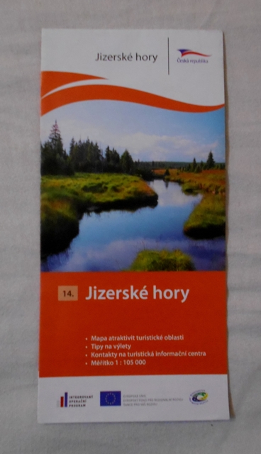 Mapa - Jizerské hory - turistické oblasti České republiky 14