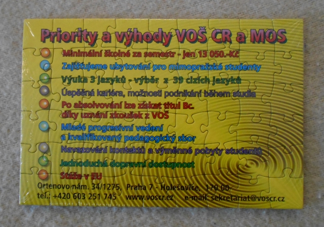 Puzzle - propagační puzzle 54 ks - Priority a výhody VOŠ CR a MOS