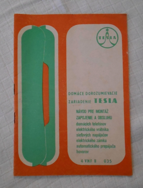Návod Domáce dorozumievacie zariadenie Tesla - 1982 slovensky