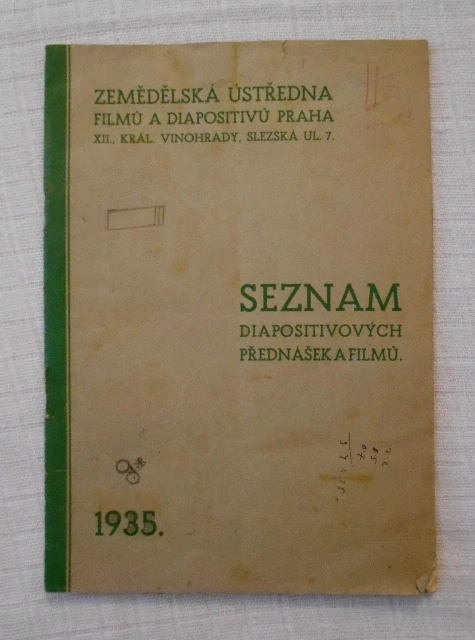 Seznam diapositivových přednášek a filmů - Zemědělská ústředna filmů a diapositivů Praha - 1935