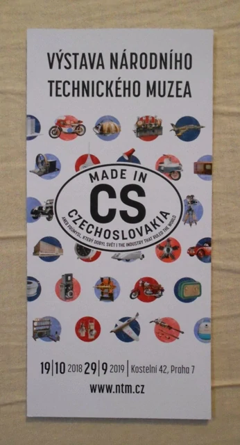 Leták Výstava Národního technického muzea Made in Czechoslovakia 2019