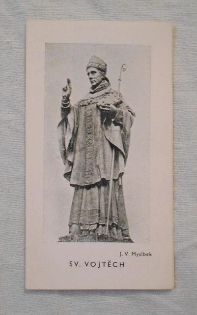 Pamětní a modlitební lístek Sv. Vojtěch - 1947