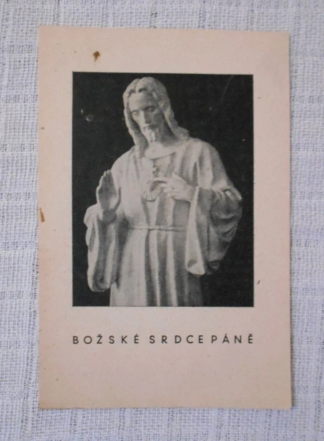 Svatý obrázek Božské Srdce Páně - nedatované retro