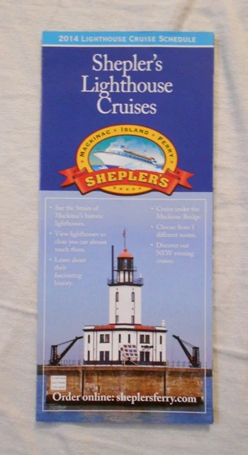 Regionální propagační leták Maritime Museum Mackinaw City - Shepler´s Lighthouse Cruises / anglicky /
