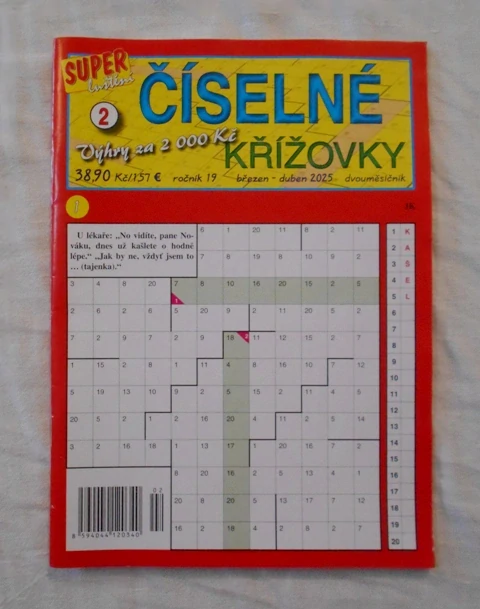 Super luštění Číselné křížovky rok 2025 číslo 2