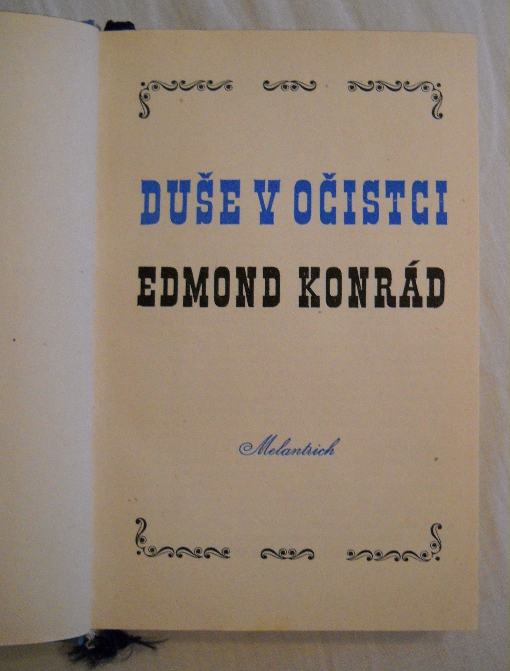 Edmond Konrád - Duše v očistci - Melantrich 1970