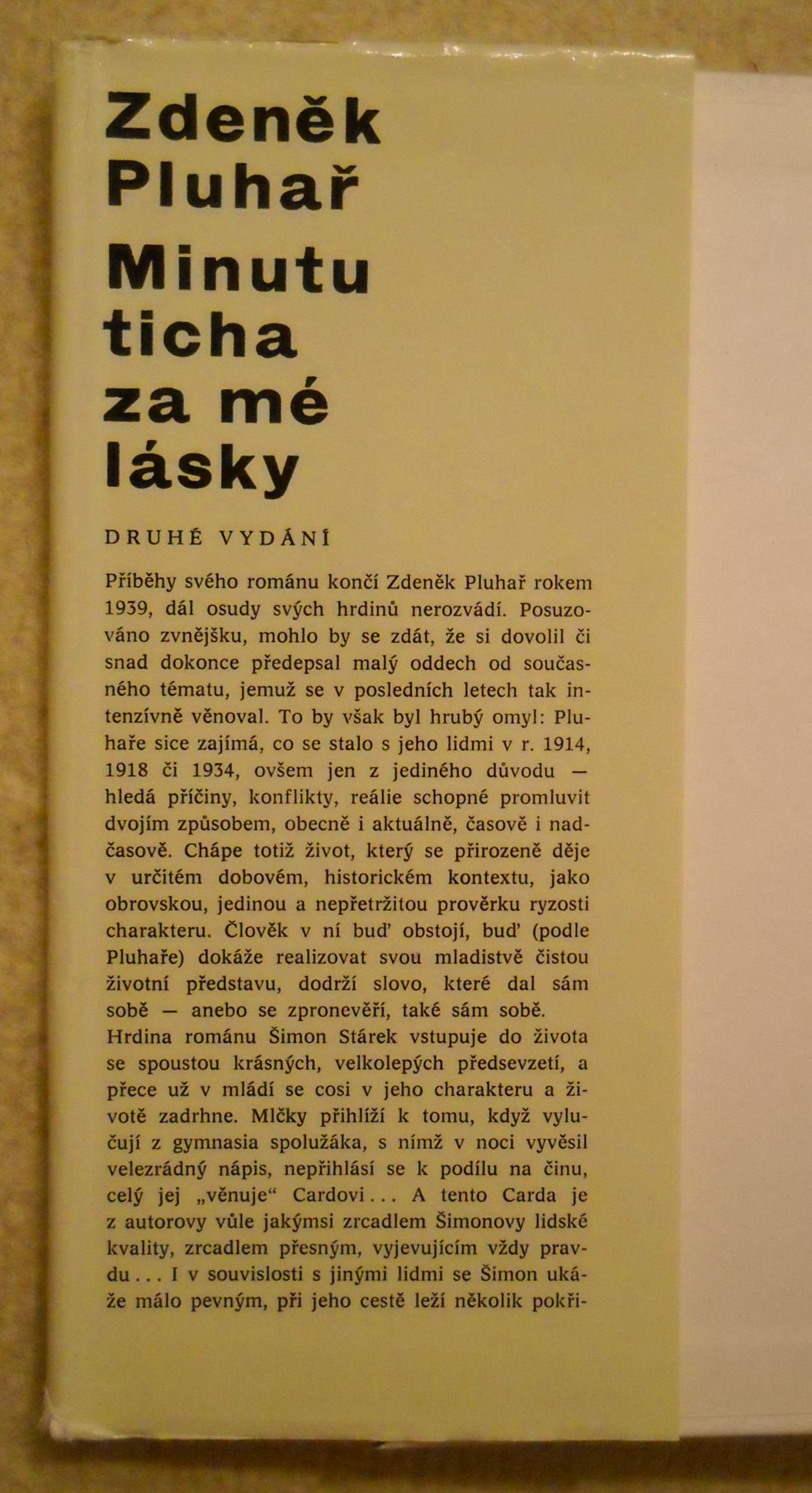 Zdeněk Pluhař - Minutu ticha za mé lásky - Praha 1973