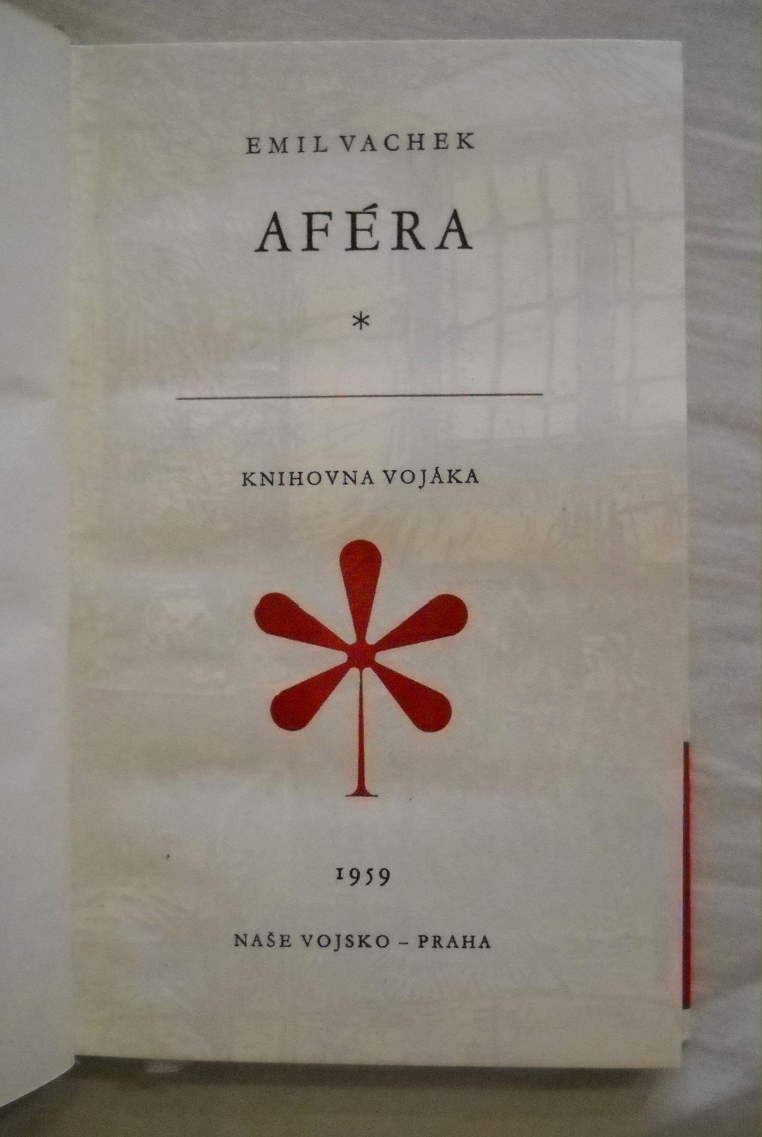 Emil Vachek - Aféra - Naše vojsko 1959