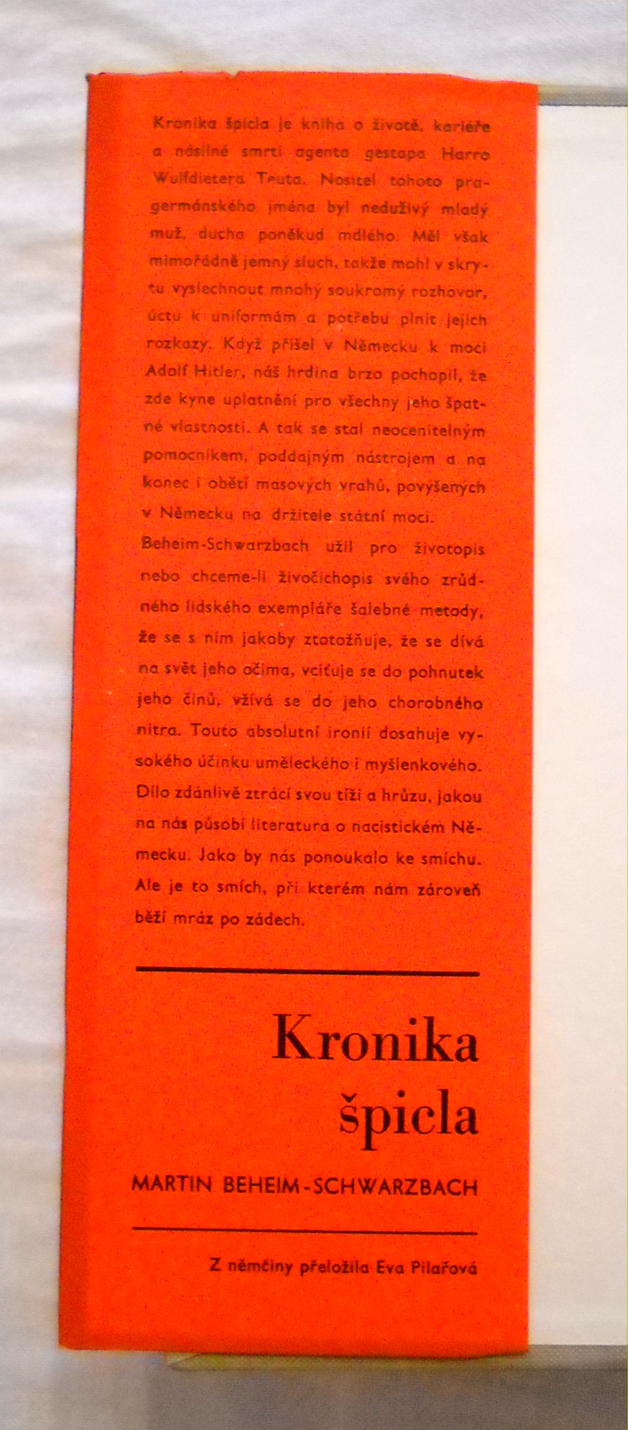 Martin Beheim Schwarzbach - Kronika špicla - Odeon 1966