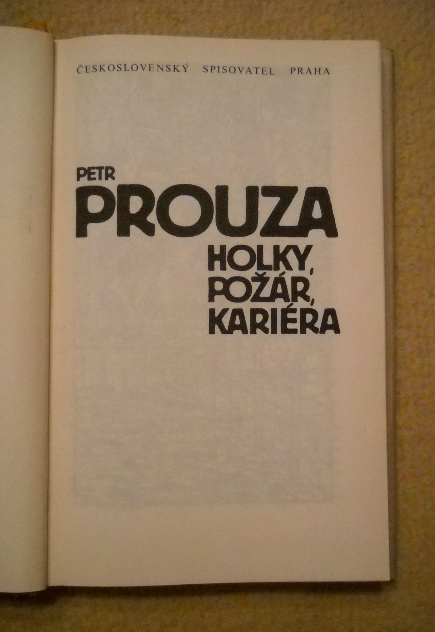 Petr Prouza - Holky, Požár, Kariéra - 1989