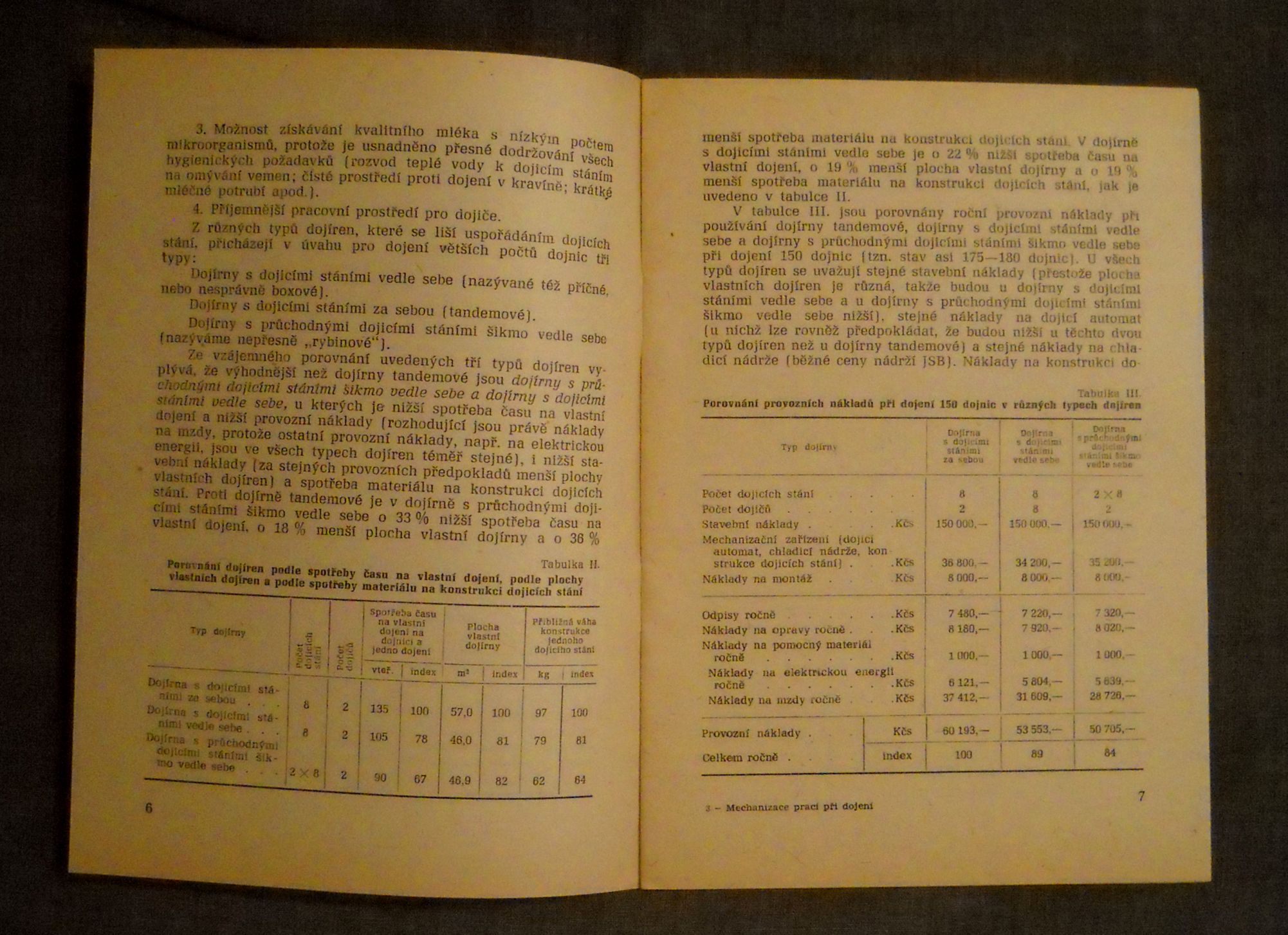 Zemědělská brožura Mechanizace prací při dojení - 1961