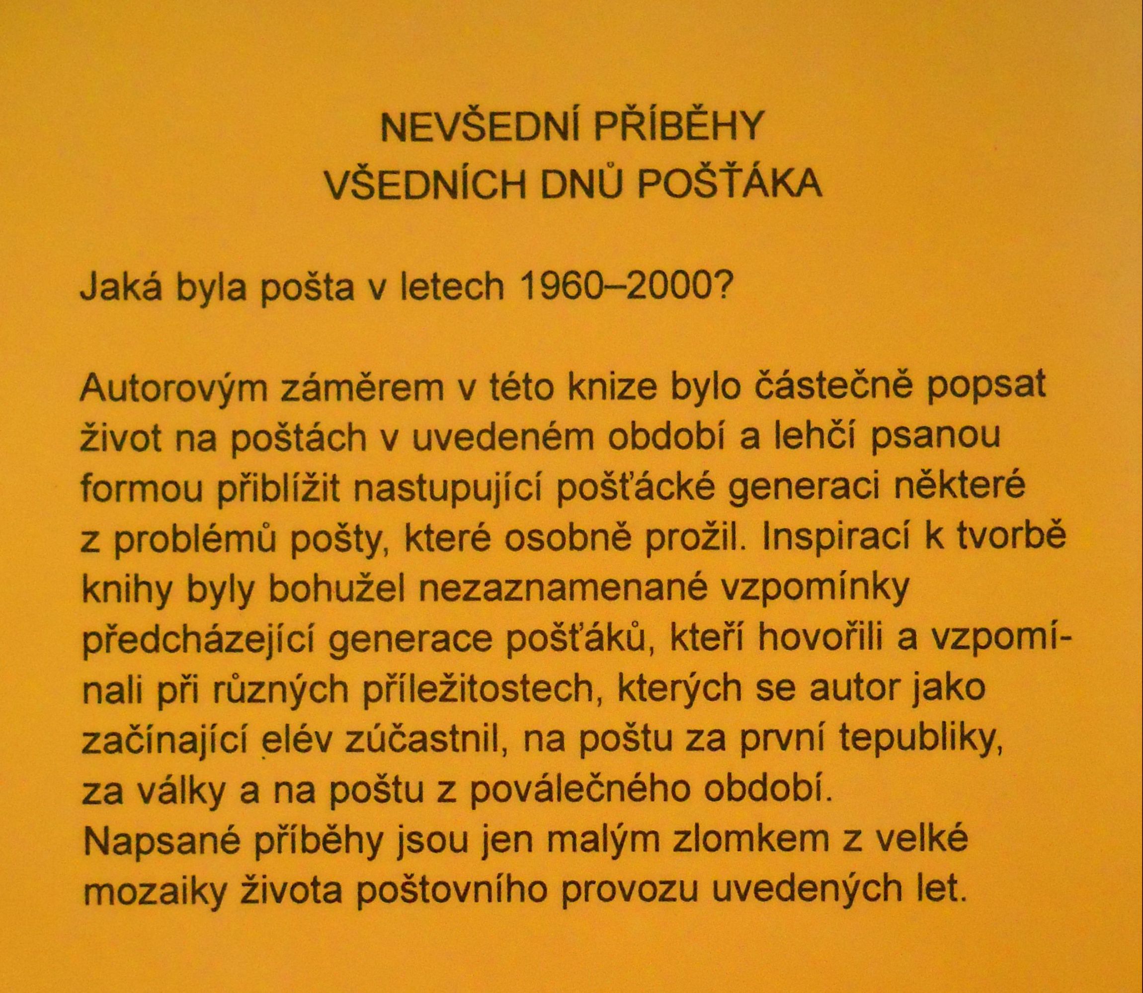 Jindřich Kucharský - Nevšední příběhy všedních dnů pošťáka - 2001